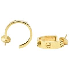cartier love collection hoop earrings